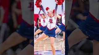 Yorba Linda High School Cheerleaders performing @ Men’s Basketball’s Mustang Madness #cheerleaders