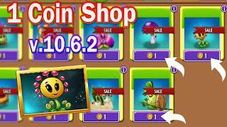 1 Coin Shop in Plants vs Zombies 2 v.10.6.2 - New Plants  Bamboo Spartan & Sundew Tangler