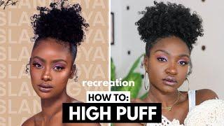 High Puff Tutorial + Justine Skye Recreation x The Lip Bar | Natural Hair