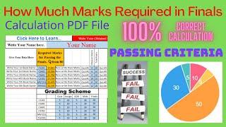 VU Marks Calculation file / Finals Passing Criteria / New Grading Scheme 2023 #vu #calculationfile