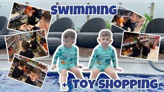 Morning Swim and Toy Shopping With The Twins | BinnsVlogs