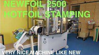 NEWFOIL 2500 HOT FOIL STAMPING MACHINE LIKE NEW