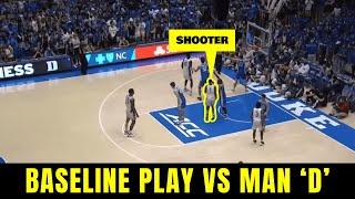 Baseline Out of Bounds vs Man Defense