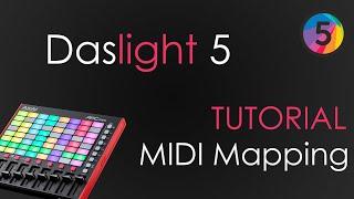 DASLIGHT 5 TUTORIAL - MIDI Mapping für AKAI APC Mini MK2 | TASTEN FUNKTIONEN UND FARBEN