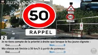 40 question test Code de la route 2021 Série #4 Panneaux de signalisation examen permis de conduire