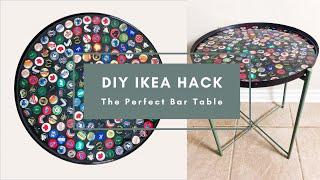 DIY IKEA Hack - Making The Perfect Bar Table With Beer Caps