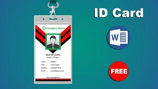 How to Create employee id card template in Microsoft Word free download