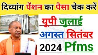 UP दिव्यांग पेंशन का पैसा चेक करें | July, August- September 2024 | UP दिव्यांग पेंशन कब आएगी |