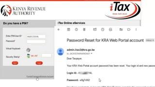 How to Reset your KRA password in the iTax Portal