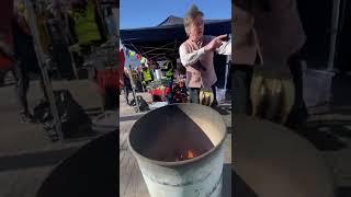 David Fox-Pitt making connections with Polish community at the Ukrainian border