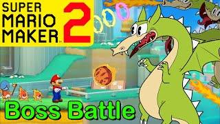 Mario Maker 2 - How to make a GRIM MATCHSTICK boss battle (Mario Maker Boss ideas)(CUPHEAD bosses)