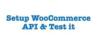 Setup WooCommerce API and Test It with Postman and Python