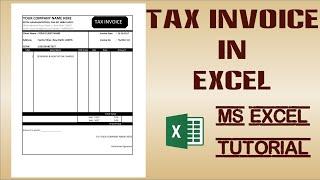 How to Create Invoice Bill in Excel in 10 minute