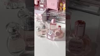 my pink perfume collection from Miniso