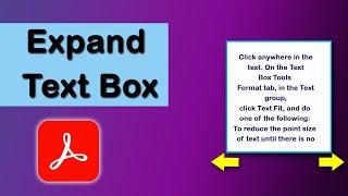 How to expand a text box in pdf document with Adobe Acrobat Pro DC