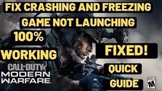 Call Of Duty Modern Warfare Crashing FIXED|Black Screen And Not Launching On Startup|100% Working