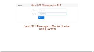 Send OTP to Mobile Number in Laravel | Login & Register using OTP Notification | Hindi - Urdu