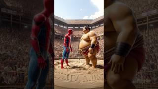 Spider-Man vs Sumo Wrestler #marvel #avengers #dccomics #spiderman #funny