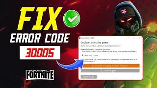 How to Fix Fortnite Error Code 30005 on PC | Fortnite Launch Error 30005