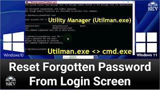 How to Reset Forgotten Windows 11 Login Password | Reset Forgotten Login Password from Login Screen