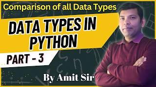 #3 Data Types in Python with Example | Python Tutorial for Beginners | Code Tpoint