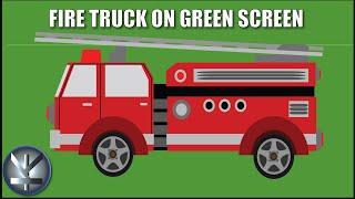 Fire Truck on Green Screen | Green Screen