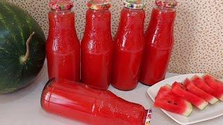 THIS IS HOW I STORED THE WATERMELON JUICE for 12 months! #drink / ways to cut watermelon