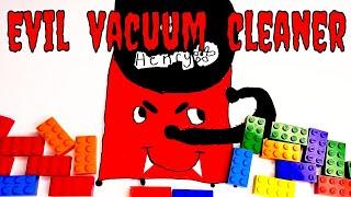  HOW TO DRAW a Vacuum Cleaner HENRY THE HOOVER for KIDS ~ Evil Vacuum Drawing GOBBLES UP LEGO