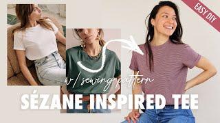 Perfect Everyday Women's T-shirt DIY | How to sew an easy Sézane inspired Tee