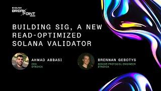 Breakpoint 2023: Building Sig, a New Read Optimized Solana Validator