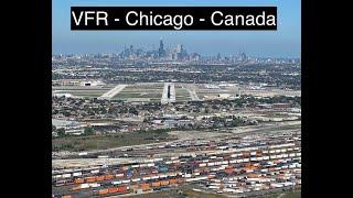 VFR Departure Chicago Midway to Canada - Diamond DA40 NG EYZ