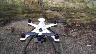 Flying 3D X8 Quadcopter with a 2d Gimbal & a SJ4000 Sportscam