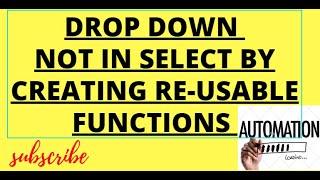 Drop Down Automation Not In Select In Selenium Web Driver