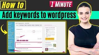 How to add keywords to wordpress 2024