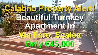 Calabria Property Alert! Beautiful Turnkey Apartment in Via Faro, Scalea! Only €45,000!