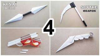 4 Easy Activities to Make from Paper / Origami Weapons / How to Make Paper Craft