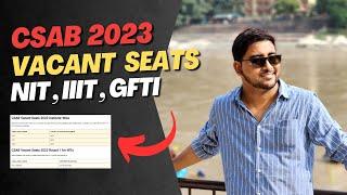 Csab 2023 Vacant Seats | NIT , IIIT , GFTI | Csab Counselling 2023 | Josaa | Jee Main 2023-2024