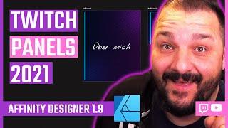 Twitch Panels in 2021 erstellen mit Affinity Designer!