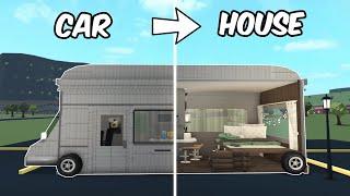 Turning a CAR into a HOUSE in BLOXBURG