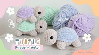 Low Sew Murphy the Turtle - Crochet Pattern Help - Attaching the legs and tail of the turtle