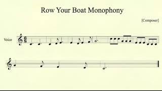 Monophonic Row Your Boat 1