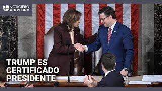 Congreso certifica victoria presidencial de Trump tras confirmar resultados del Colegio Electoral