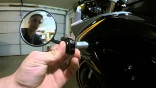 how to install bar end mirrors