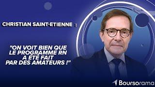 Christian Saint-Etienne : "On voit bien que le programme RN a été fait par des amateurs !"