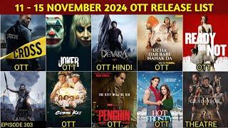 This Week 11 - 15 November OTT Release Movies & Web Series | Devara Hindi OTT | Netflix, Jio, Prime