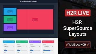 LIVE launch of H2R SuperSource Layouts // H2R Live from the Tiny Studio