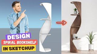 How to create a Spiral Bookshelf in SketchUp like a pro?