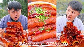 Ermao made a few Indian food, but Song Song couldn't accept them  | songsong and ermao | mukbang