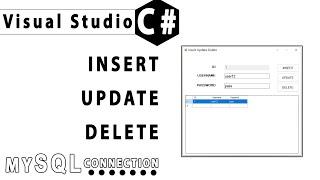 C# DataGridView Insert, Update and Delete, SQL Database Connection using XAMPP