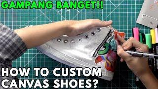 CARA CUSTOM DOODLE SEPATU CANVAS UNTUK PEMULA! (GAMPANG BANGET)